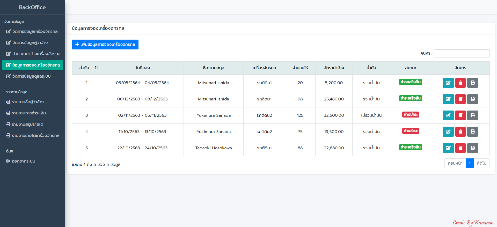 Screenshot of factory machine reservation system showing booking schedule